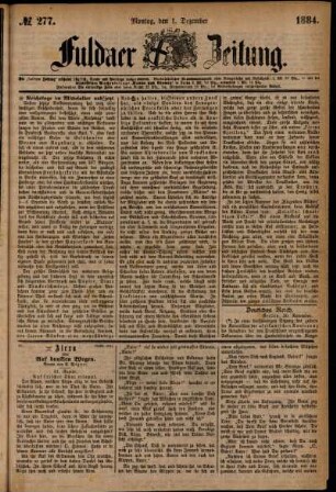 Ausgabe vom Montag, den 01. Dezember 1884.