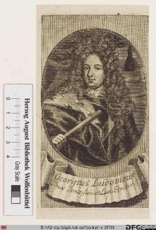 Bildnis Georg I. (Ludwig), 1698 Kurfürst von Hannover, 1714-27 König von Großbritannien u. Irland