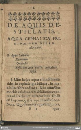 De Aquis Destillatis
