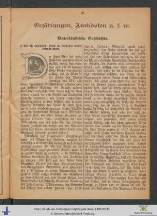 Vaterländische Geschichte.