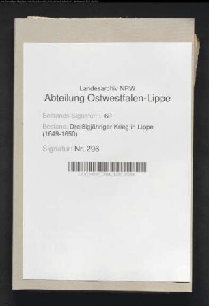 Kriegskontributionen und sonstige Leistungen (Fourage, Servisgelder, Reise- und Kostgelder etc. )1644