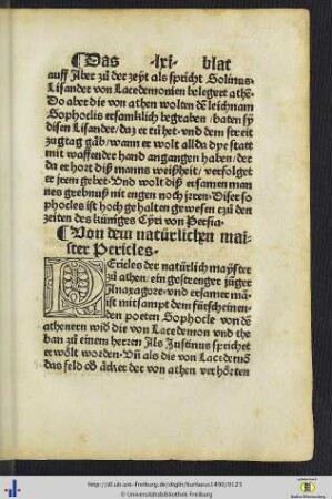 Von dem natürlichen maister Pericles