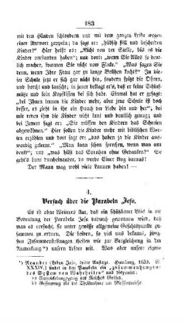 Versuch über die Parabeln Jesu