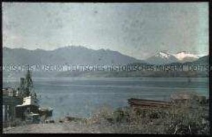Blick auf den Lago Rinihue im Süden Chiles