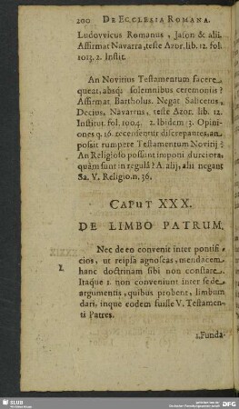 Caput XXX. De Limbo Patrum