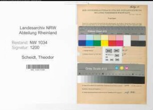 Entnazifizierung Theodor Scheidt , geb. 29.04.1880 (Obermaschinist)