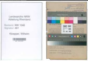 Entnazifizierung Wilhelm Kloepper , geb. 06.09.1899 (Verwaltungsinspektor)