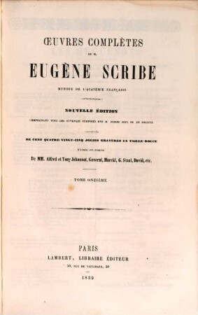 Oeuvres complètes de M. Eugène Scribe, 11