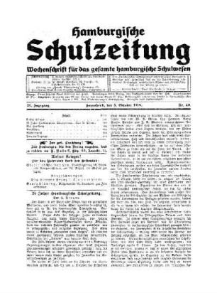 25 Jahre Hamburgische Schulzeitung