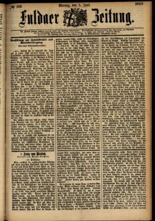 Ausgabe vom Montag, den 03. Juni 1889.