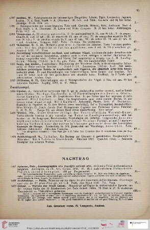 Nachtrag (Nr. 1407 - 1422)