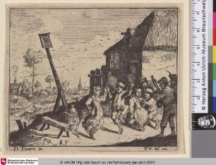 [Bauern vor ihren Häusern (1); Peasants before their cottages]