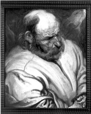 Männlicher Studienkopf - Skizze zu einem Hirten einer Anbetung Christi (?)