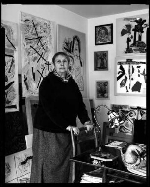 Agathe Böttcher (*1929 in Bautzen), Textilgestalterin, Malerin, Dresden