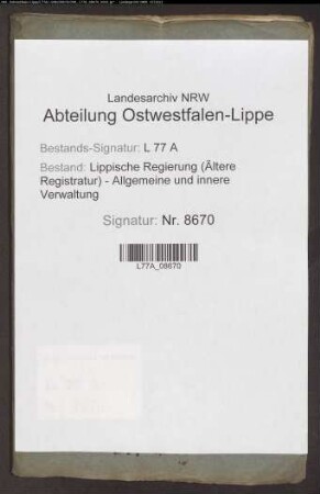 Landstraße (Chaussee) von Humfeld nach Alverdissen