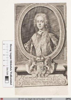 Bildnis Wilhelm IV. Carl Heinrich Friso, Prinz von Oranien, Fürst zu Nassau-Diez, -Dillenburg u.-Siegen, 1748-51 Erbstatthalter der Niederlande