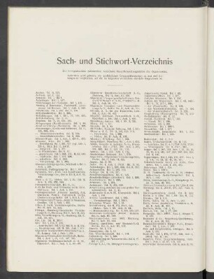 Sach- und Stichwort-Verzeichnis