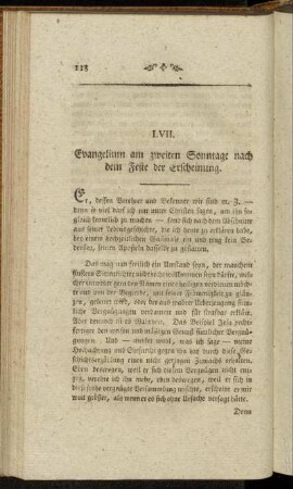 LVII. Evangelium am zweiten Sonntage nach dem Feste der Erscheinung.
