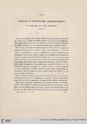 Fouilles et recherches archéologiques au sanctuaire des jeux isthmiques, [1]