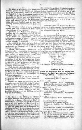 In nicht öffentlicher Sitzung (96), 29. März 1911