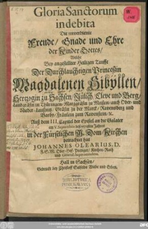 Gloria Sanctorum indebita