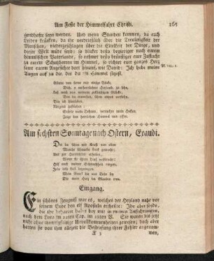 Am sechsten Sonntage nach Ostern, Exaudi.