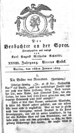 4. Stueck, 26. Januar 1829