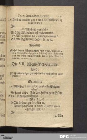 Die VII. Abend-Bet-Stunde.
