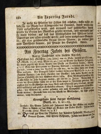 120-126, Am Feyertag Jakobi des Groessern