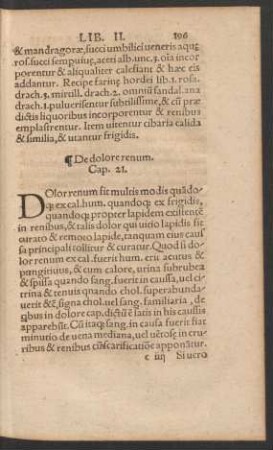 De dolore renum. Cap. 21.