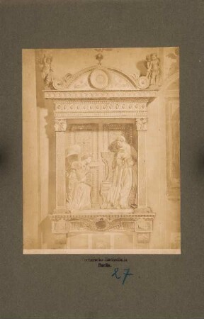 Santa Croce, Florenz L´ Annunziazione della Vergine: Ansicht Verkündigung Cavalcanti, Skulptur im Pietra-Serena-Stein