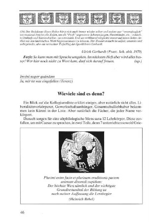 Wieviele sind es denn?