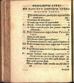 Breviarivm Libri De Habitvs Corporvm Germanicorvm Cavsis.