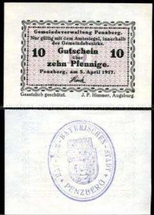 Penzberg 10 Pfennig