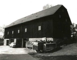 Dörfel (Kreis Annaberg), Dorfstraße 35. Erbgericht. Scheune