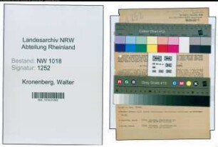 Entnazifizierung Walter Kronenberg , geb. 08.01.1898 (Klempnermeister)