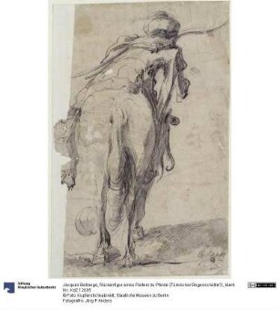 Rückenfigur eines Reiters zu Pferde (Türkischer Bogenschütze?)