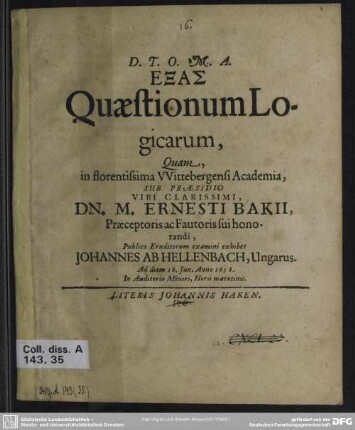 Ephas quaestionum logicarum