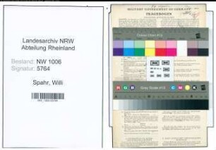 Entnazifizierung Willi Spahr , geb. 13.02.1908 (Zollbeamter)