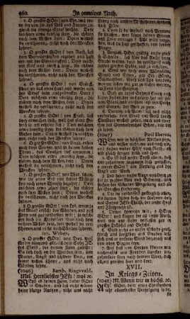 XVII. In Kriegs-Zeiten.