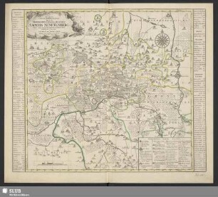 Accurate Geograph. Delineation Des In Dem Meisnischen Creisse Liegenden Ammtes Senftenberg : Nebst Allen Daran Grentzenden Aemmtern, Herrschaften Und Gegenden