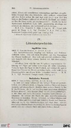 IV. Litteraturgeschichte