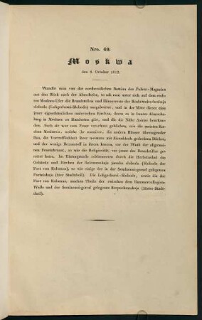Nro. 69. Moskwa den 8. Oktober 1812.