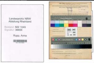 Entnazifizierung Anna Rupp , geb. 11.06.1907 ()