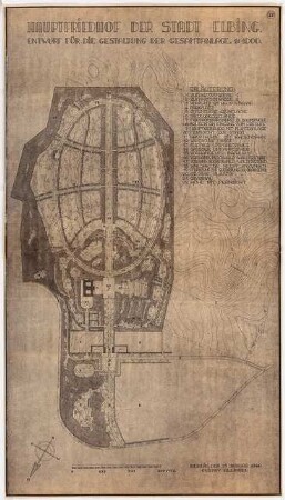Friedhof, Elbing: Lageplan 1:1000