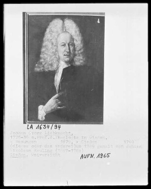 Bildnis des Giessener Universitätsprofessors Johann Georg Liebknecht