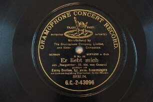 Er liebt mich : aus "Margarethe", III. Akt / von Gounod