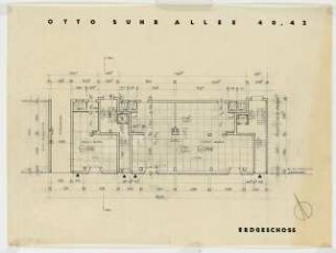 Wohnhäuser Otto-Suhr-Allee 40/42, Berlin-Charlottenburg: Grundriss Erdgeschoss 1:100
