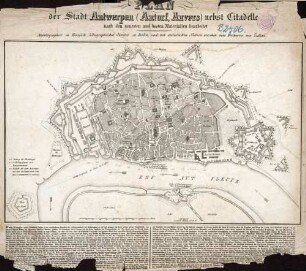 Plan der Stadt Antwerpen (Antorf, Anvers) nebst Citadelle ; nach den neuesten und besten Materialien bearbeitet