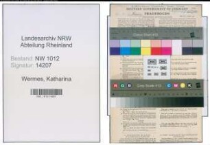 Entnazifizierung Katharina Wermes , geb. 12.08.1905 (Kaufm.Angest.)